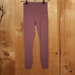 Lululemon Size 4 High Rise Yoga Leggings Align Full Length Pink Mauve